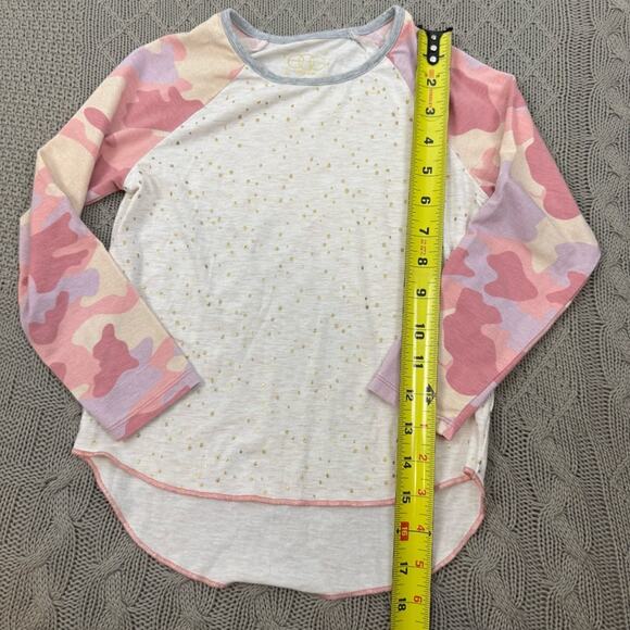 EGG New York Long Sleeve Pink Camo & Gold Polka Dot Raglan ~ 5 - Picture 6 of 11